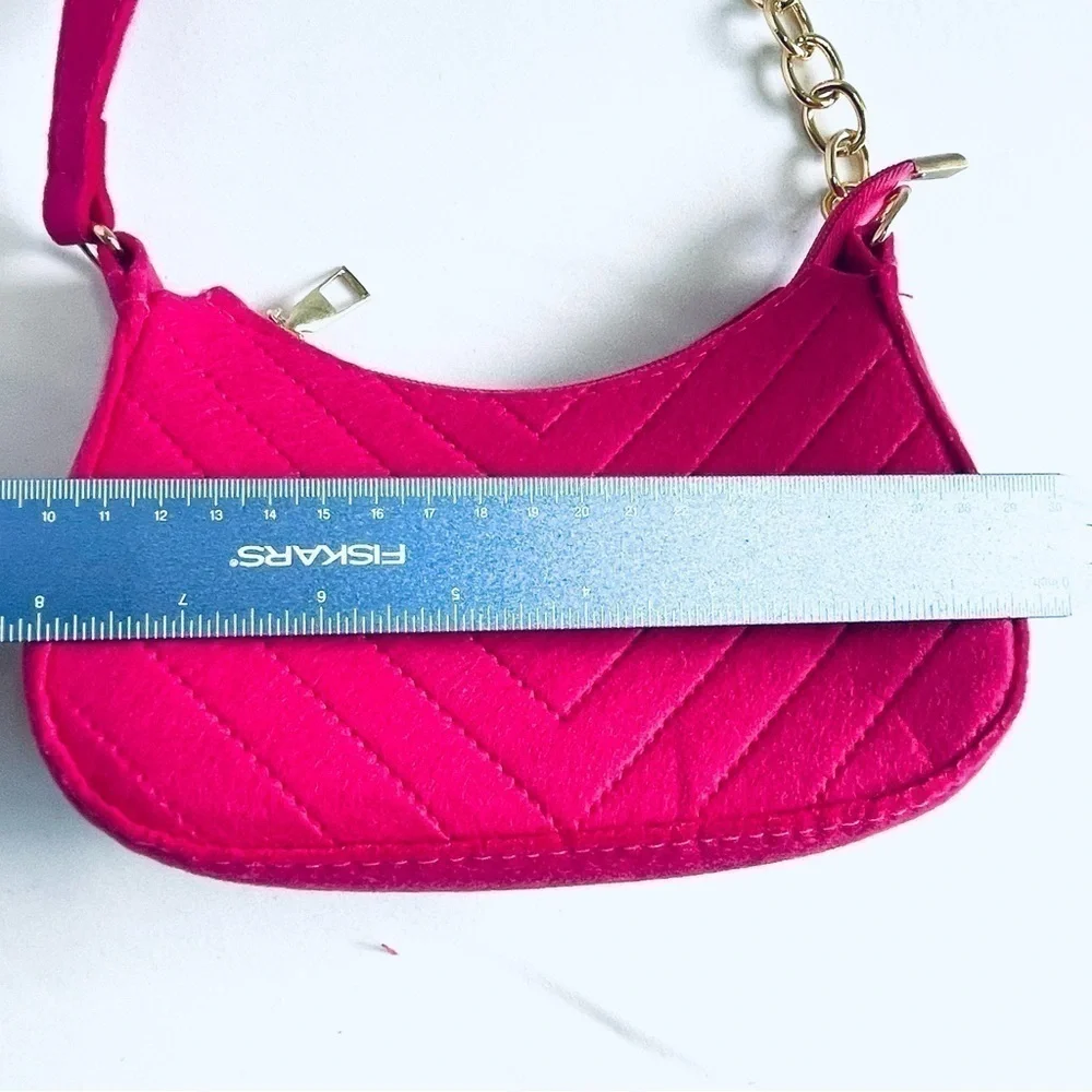 Barbie Style Hot Neon Pink Shoulder Bag Purse Women or Girls - New NWOT
